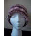 Hand knitted warm and cozy beanie/hat with pompom  pink & burgundy tones  eb-29799726